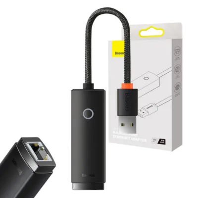 Baseus Lite USB-RJ45 Võrgukaardi Adapter (100 Mbps, Must)