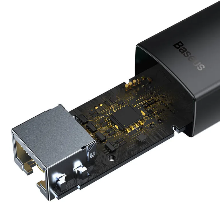 Baseus Lite USB-RJ45 Võrgukaardi Adapter (100 Mbps, Must)