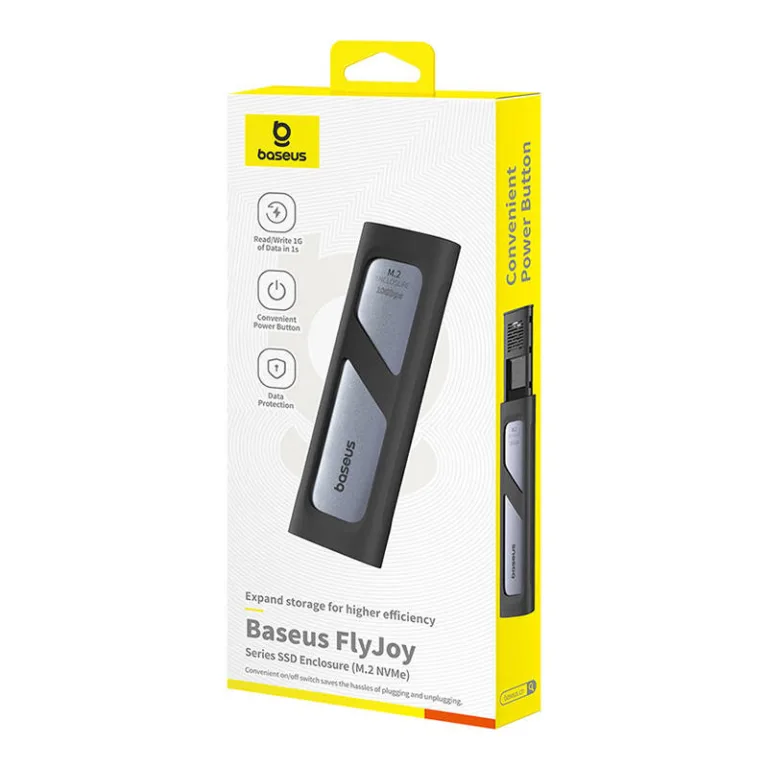 Baseus SSD ümbris – FlyJoy M.2 NVMe (USB 3.2 Gen2, hall)
