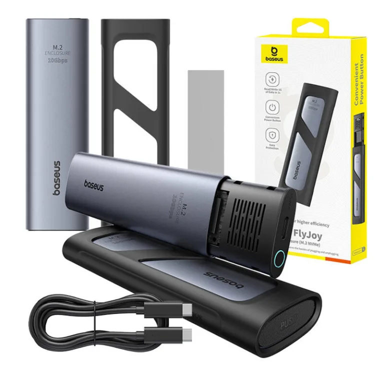 Baseus SSD ümbris – FlyJoy M.2 NVMe (USB 3.2 Gen2, hall)