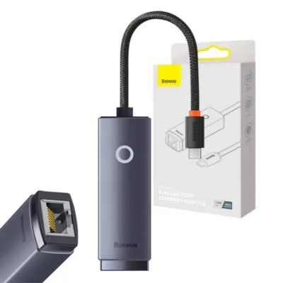 Baseus USB-C Ethernet Adapter – Lite Series USB-C to RJ45 (1000Mbps, Hall)