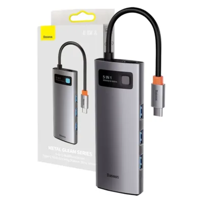 Baseus USB-C hub 5-in-1 Adapter (3x USB 3.0, HDMI, 100W PD)