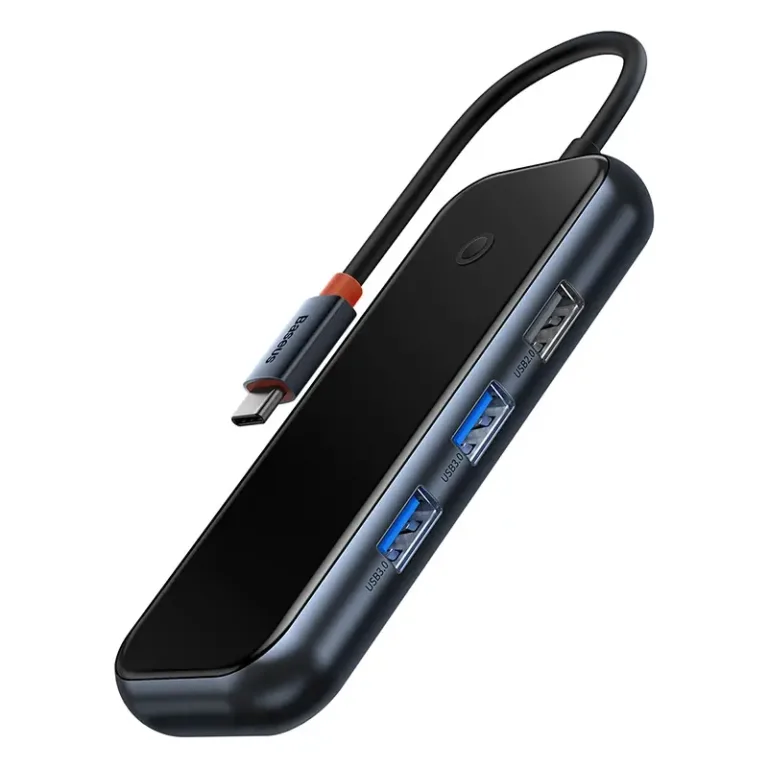 Baseus USB-C jaotur: AcmeJoy 5-in-1 adapter (2x USB 3.0, USB-C PD, HDMI) – Hall