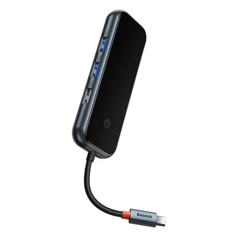 Baseus USB-C jaotur: AcmeJoy 5-in-1 adapter (2x USB 3.0, USB-C PD, HDMI) – Hall