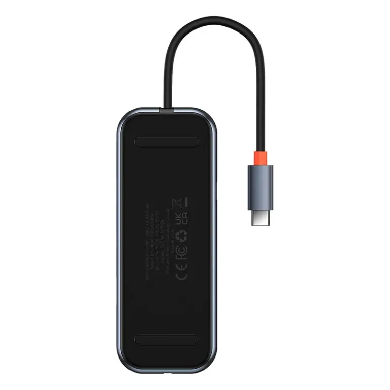 Baseus USB-C jaotur: AcmeJoy 5-in-1 adapter (2x USB 3.0, USB-C PD, HDMI) – Hall