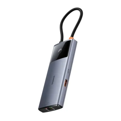 Baseus USB-C jaotur: Metal Gleam 2 6-in-1 (HDMI 4K, 100W PD, RJ45)