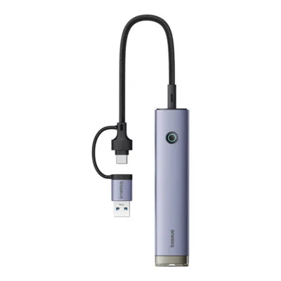 Baseus UltraJoy jaotur 4-in-1 (USB-A & USB-C, 3xUSB3.0, USB-C, RJ45)