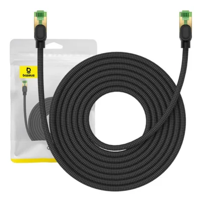 Baseus punutud Ethernet Kaabel Cat.8, 40Gbps, 8m (must)