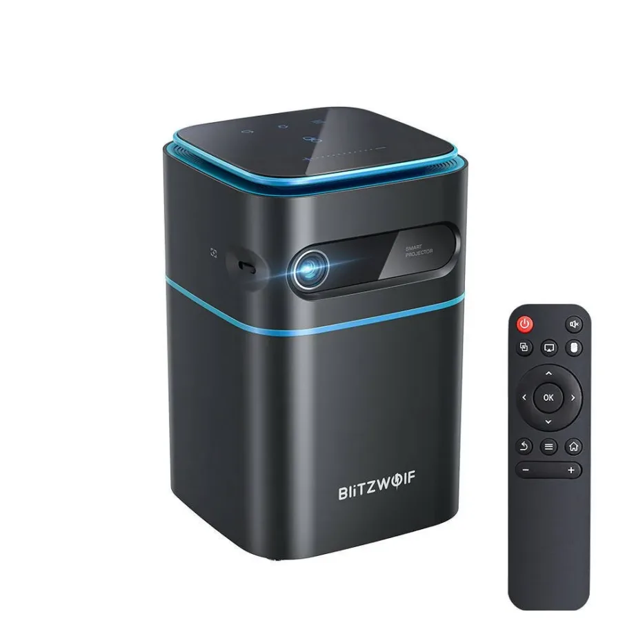 BlitzWolf mini projektor: BW-VT2 DLP (Android, Wi-Fi, 4000mAh aku) – 2