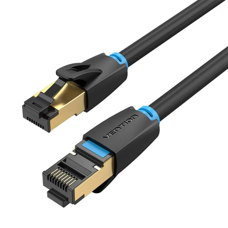 CAT8 Etherneti kaabel – Vention IKABD SFTP (40Gbps, 0.5m, Must)