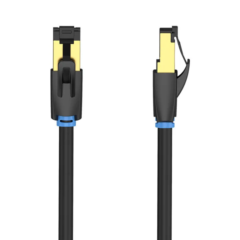 CAT8 Etherneti kaabel – Vention IKABD SFTP (40Gbps, 0.5m, Must)