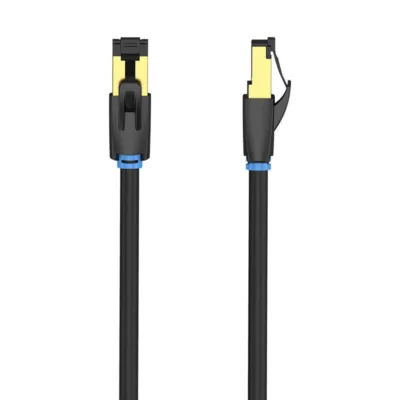 Cat 8 Ethernet kaabel – Vention IKABL SFTP RJ45 (40Gbps, 10m, Must)