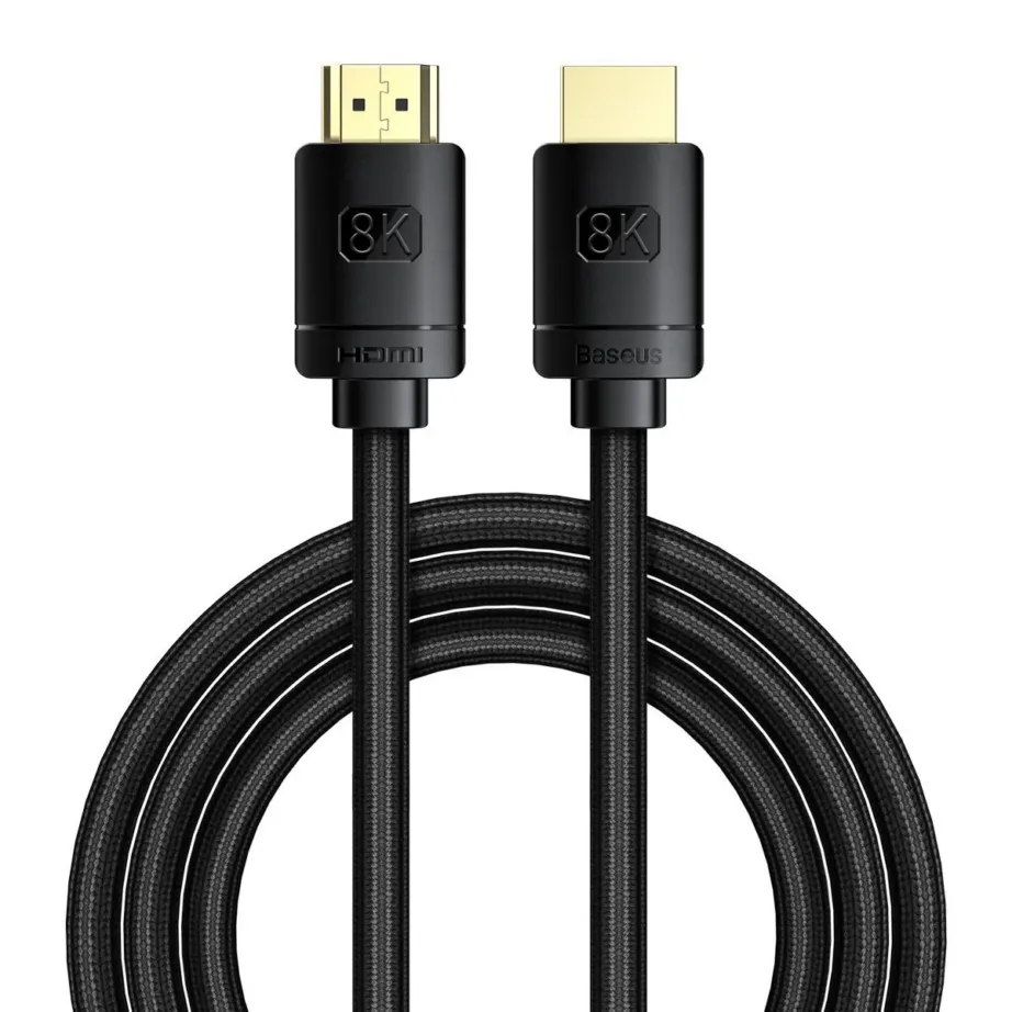 HDMI 8K adapterkaabel – Baseus CAKGQ-L01 HDMI 2.1 (3m, Must) – 2