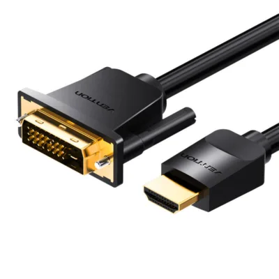 HDMI-DVI kaabel Vention ABFBJ 5m (4K 60Hz, PVC, Must)