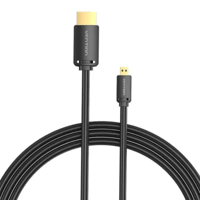 HDMI kaabel 4K – Vention AGIBH HDMI-D kuni HDMI-A kaabel 2m (4K@60Hz, Must)
