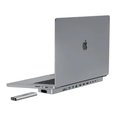 INVZI MagHub dokkimisjaam 12in2 – USB-C lahendus MacBook Pro 13"/14" jaoks (SSD sahtel, hall)