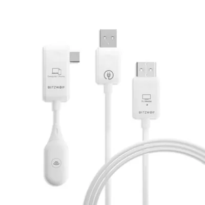 Juhtmevaba HDMI saatja: BlitzWolf BW-CS7 USB-C HDMI Saatja/Vastuvõtja (1080p, 60Hz, 50m)