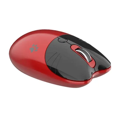Juhtmevaba kassikujuline hiir MOFII M3DM (must ja punane, 800/1200/1600 DPI, Bluetooth 4.0, 2.4G)