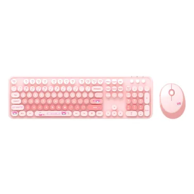 Juhtmevaba klaviatuurikomplekt: MOFII Sweet SMK-623387AG klaviatuuri ja hiire komplekt (Roosa, 2.4G)