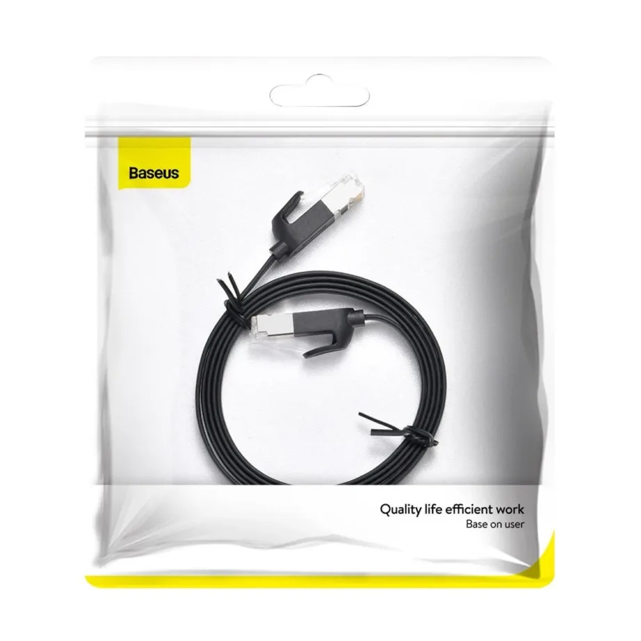 Lame ethernet kaabel Baseus Cat 6 RJ45 (1m, 1000 Mbps, Must) – 8
