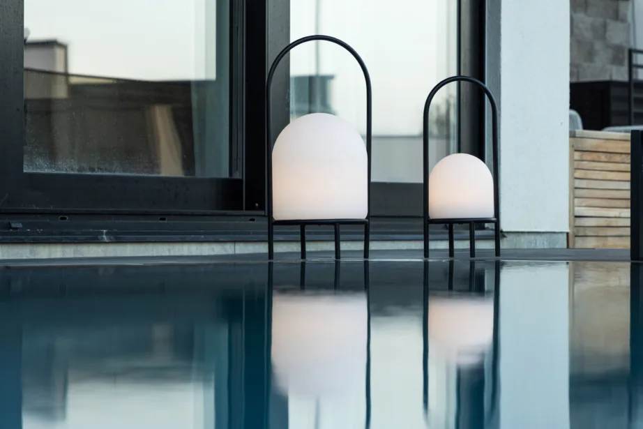 Metallist laualamp õue Colie, must/valge, ø26×53, 7554-110