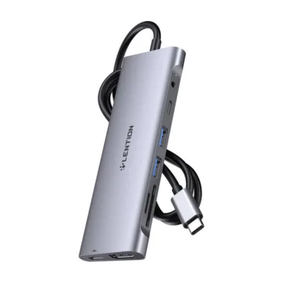 Lention 8in1 jaotur – USB-C ja HDMI adapter (60W, 4K, Hall)