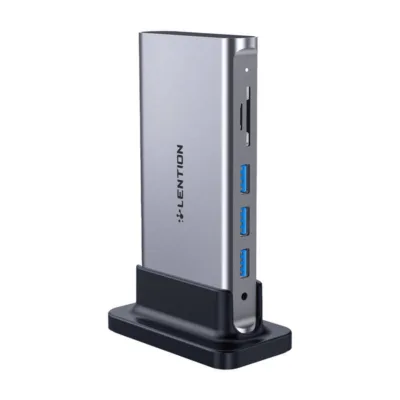 Lention AV 11in1 USB-C Dokkimisjaam (100W laadimine, 4K HDMI, USB 3.0)