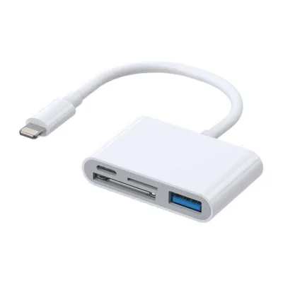 Lightning OTG adapter Joyroom S-H142 – SD/microSD kaardilugeja (Valge)