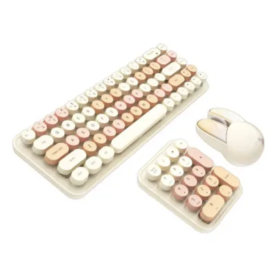 MOFII traadita klaviatuur: iBean MAX 3-ühes komplekt (klaviatuur, numbriklahvistik, hiir) 2.4G, koorevärv