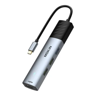 MOKiN 5-in-1 USB-C jaotur PD 100W (hõbedane)
