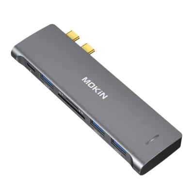 MOKiN 6-in-2 USB-C adapter MacBookile (3x USB-A, Thunderbolt 3, SD/MicroSD)