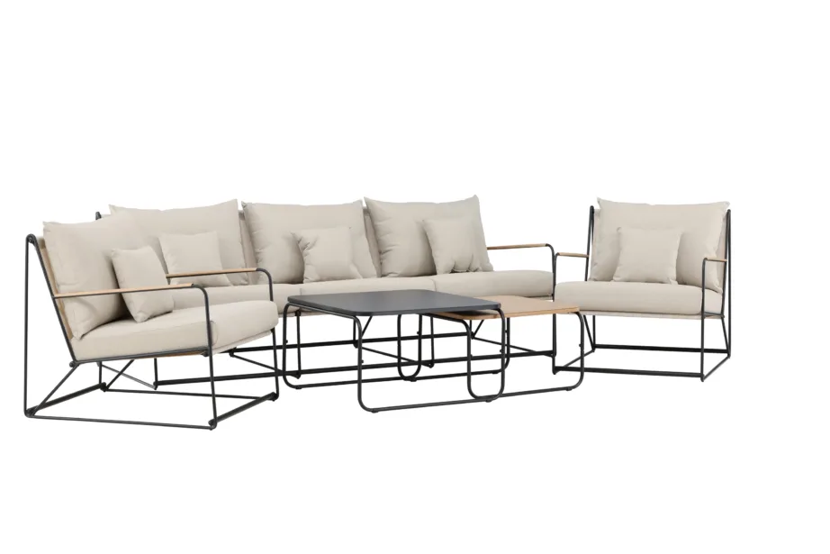 Metallist aiadiivani komplekt Palazzo, black/beige, 9800-000