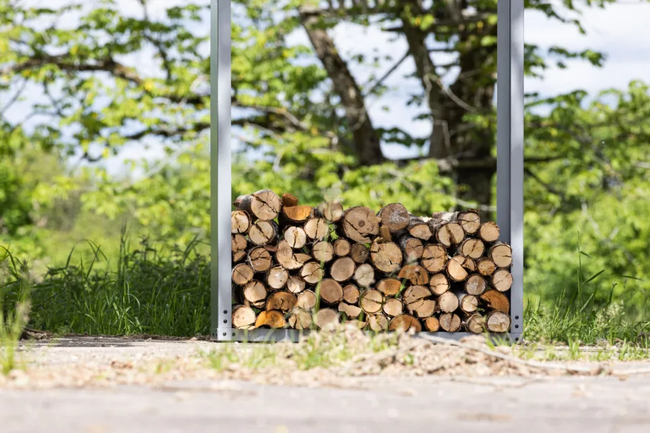 Metallist lõkke- ja tulease Mombasa, hõbedane, 100x30x180, 6045-002 – 2