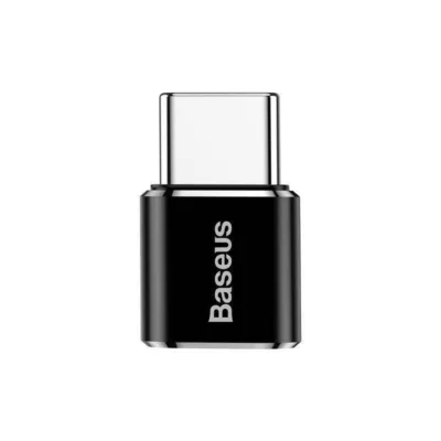 Micro USB Type-C adapter – Baseus OTG (Roostevaba alumiinium, Must)