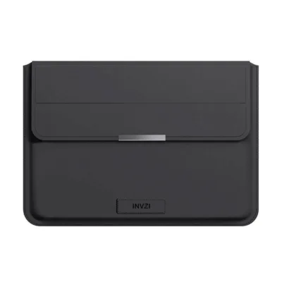 Nahast sülearvutikott: INVZI nahast ümbris MacBook Pro/Air 13"/14" (aluse funktsioon, must)