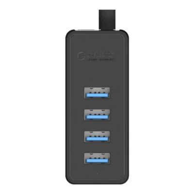 Orico W5P-030 USB jaotur 4x USB 3.0 (must, Micro USB toide)