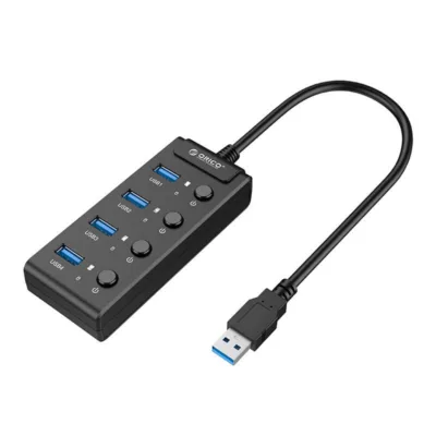 Orico W9PH4-U3 USB 3.0 jaotur (4-porti, lülititega, kuni 5 Gb/s)