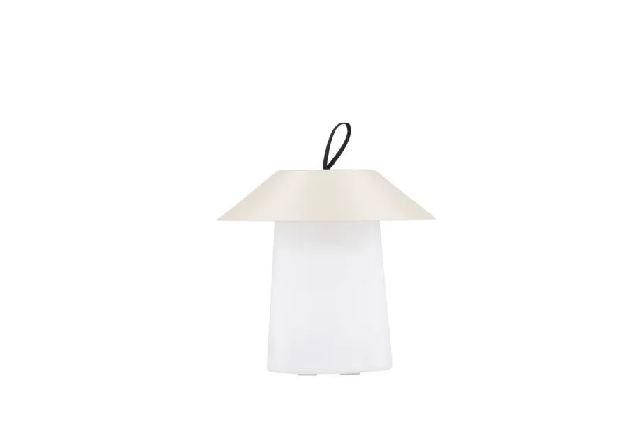 Plastikust laualamp õue Rubu, beež/valge, ø24×26, 7565-120 – 3