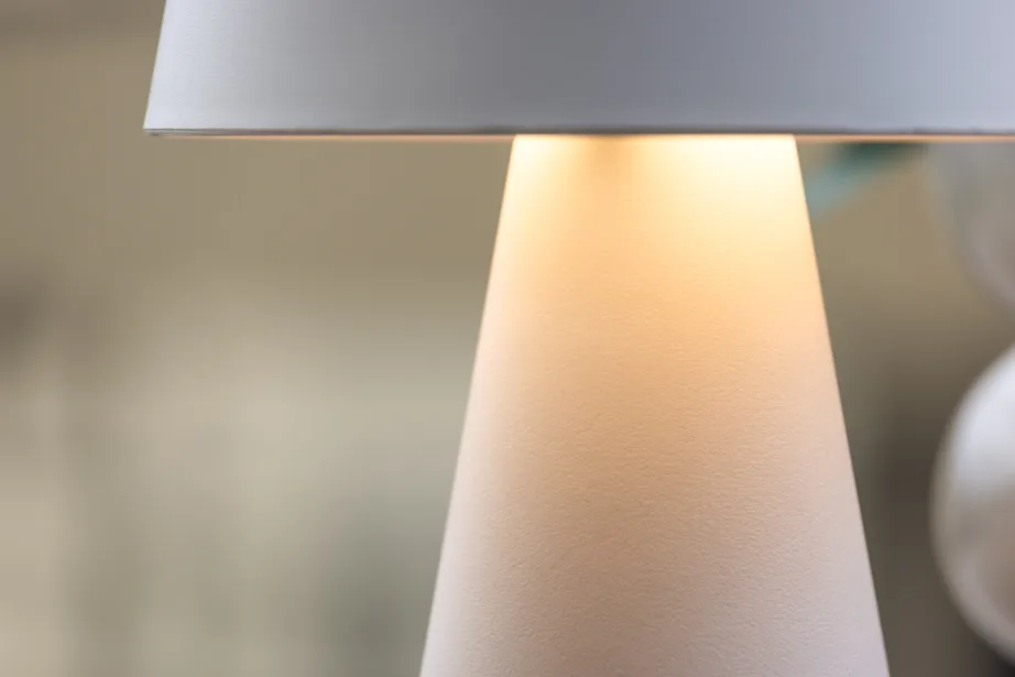 Plastikust laualamp õue Stratford, valge, ø15×23, 7545-101 – 2