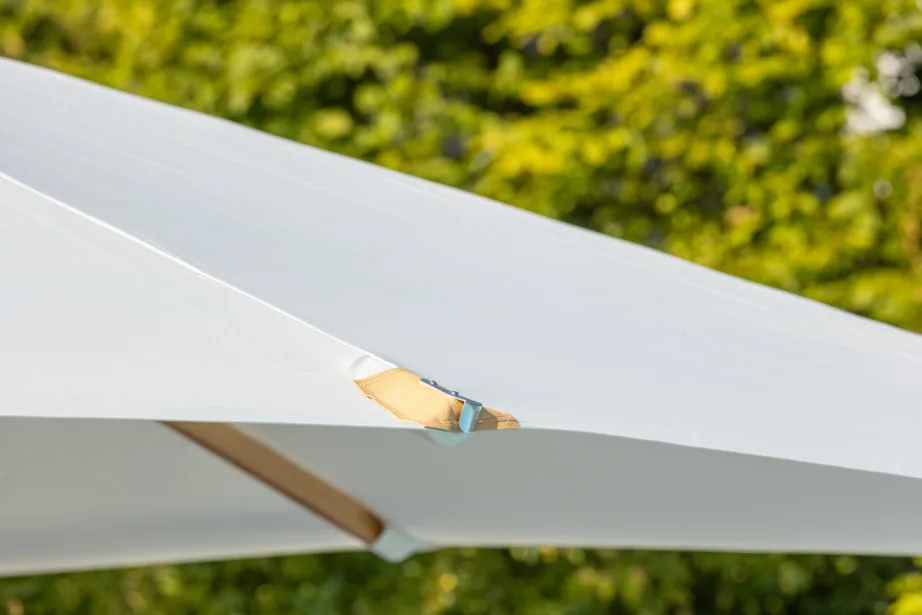 Puidust päikesevari Naxos, naturaalne/valge, 3x3m, 1155-444 – 5