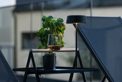 Terassilaualamp Tern, must, ø15x34 cm