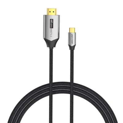 USB-C HDMI kaabel – 4K 60Hz, Vention CRBBG, 1.5m, Must