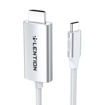 USB-C HDMI kaabel – Lention CU707 4K60Hz, 3m (hõbedane)