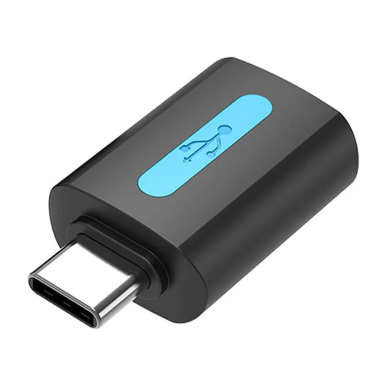 USB-C adapter: Vention USB-C isane – USB 2.0 emane adapter CDTB0 (must, 480 Mbps)