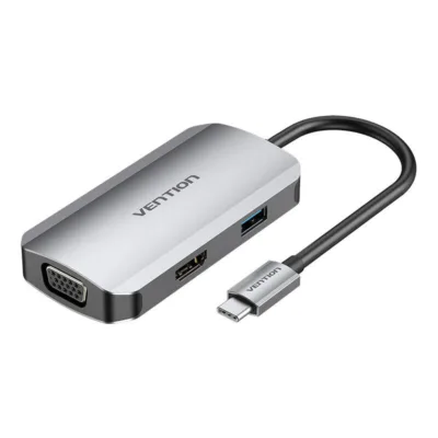 USB-C dokkimisjaam Vention TOAHB (HDMI, VGA, USB 3.0, PD 100W, 0,15m, hall)