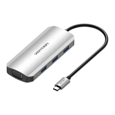 USB-C dokkimisjaam Vention TOIHB (HDMI, VGA, 3x USB 3.0, 87W PD, 0,15m, hall)