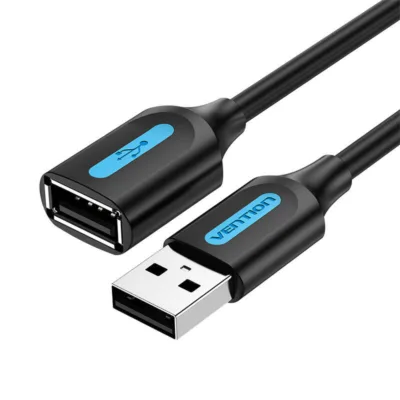 USB pikenduskaabel 5m – Vention CBIBJ, USB 2.0, Must