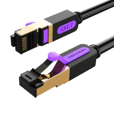 Vention CAT7 võrgukaabel (SFTP) 0,5m (RJ45, 10 Gbps) Must