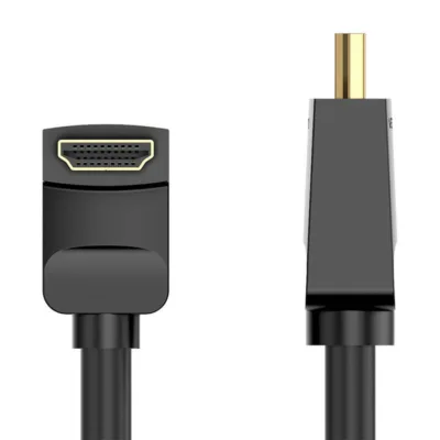 Vention HDMI kaabel – AARBH 2m, 90° nurk, 4K@60Hz (Must)