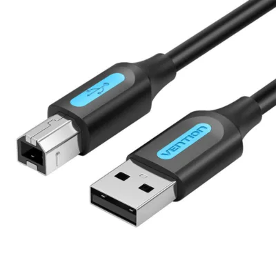 Vention USB 2.0 kaabel – COQBL A-B kaabel (10 m, 2A, 480 Mbps, ferriitsüdamik, must)